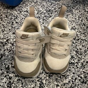 Nike Kids Cream and Tan Sneakers